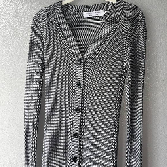 Proenza Schouler White Label Micro Stripe Rib Knit Dress S - Picture 4 of 8